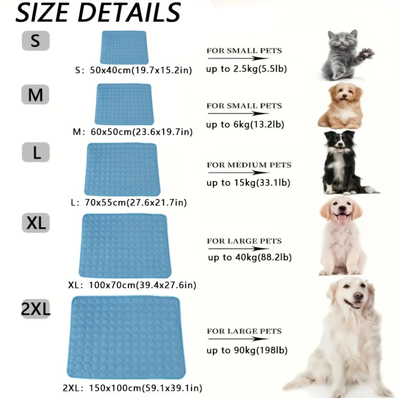 Dog Cooling Mat Summer Pet Cold Bed Extra Large For Small Big Dogs Pet Accessories Cat Durable Blanket Sofa Cat Ice Pad Blanket - Boutique Gadgets