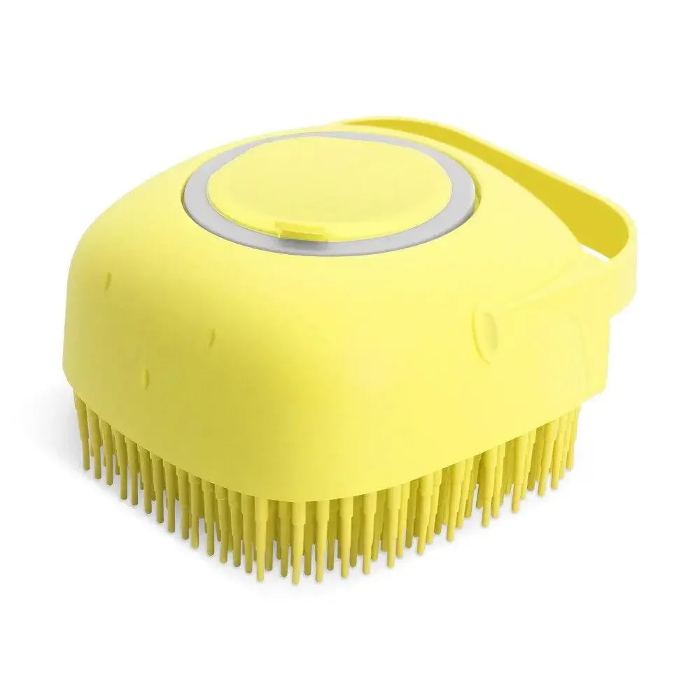 Pet Dog Shampoo Brush 2.7oz 80ml Cat Massage Comb Grooming Scrubber  for Bathing Short Hair Soft Silicone Rubber - Boutique Gadgets