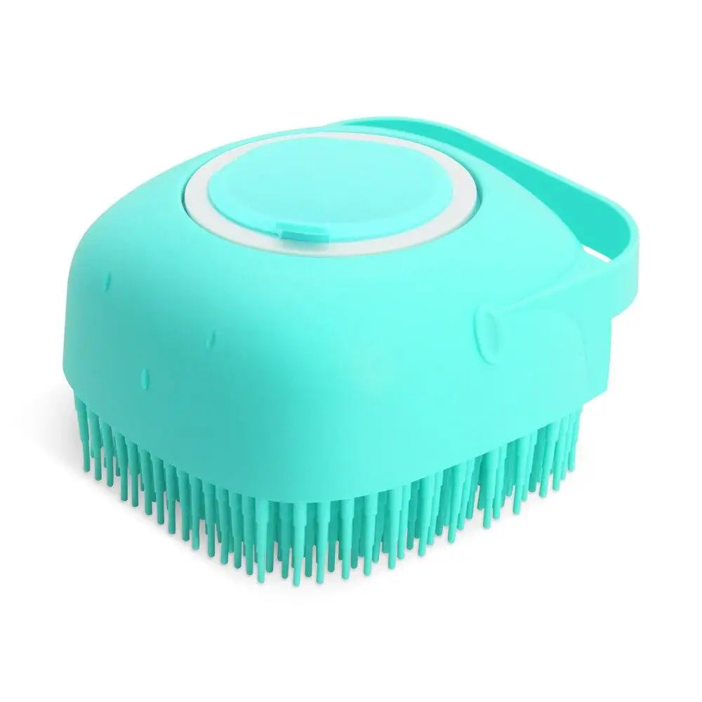 Pet Dog Shampoo Brush 2.7oz 80ml Cat Massage Comb Grooming Scrubber  for Bathing Short Hair Soft Silicone Rubber - Boutique Gadgets