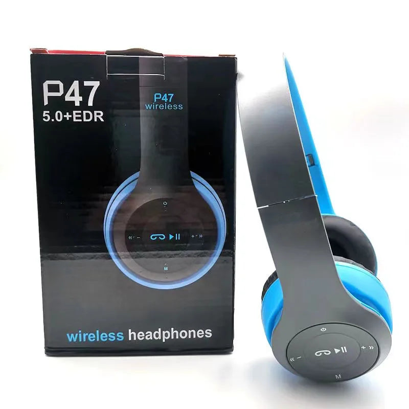 Stereo P47 Headset 5.0 Bluetooth Headset Folding Series Wireless Sports Game Headset for iPhone XiaoMi - Boutique Gadgets