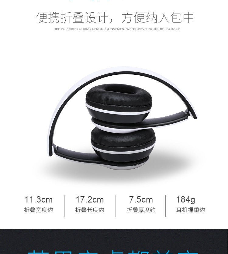 Stereo P47 Headset 5.0 Bluetooth Headset Folding Series Wireless Sports Game Headset for iPhone XiaoMi - Boutique Gadgets