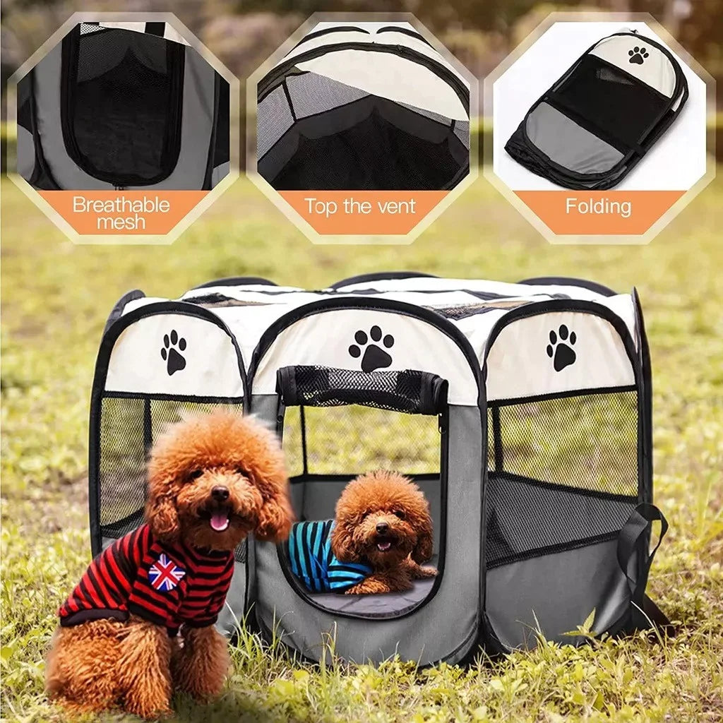 Portable Foldable Cat Tent Cat House Portable Folding Outdoor Travel Pet Tent Cat/Dog Cage Easy Operation Large Cat/Dog Fences Boutique Gadgets