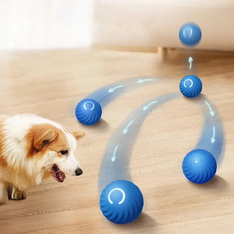 Dog Toys Intelligent Gravity Jump Ball Rechargeable Bite-Resistant Rolling Ball Cat And Dog Chase Interactive Pet Toys Boutique Gadgets