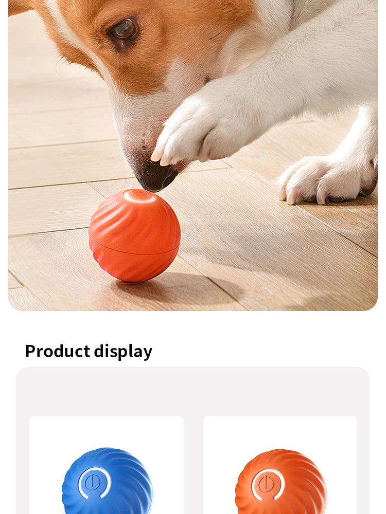 Dog Toys Intelligent Gravity Jump Ball Rechargeable Bite-Resistant Rolling Ball Cat And Dog Chase Interactive Pet Toys Boutique Gadgets