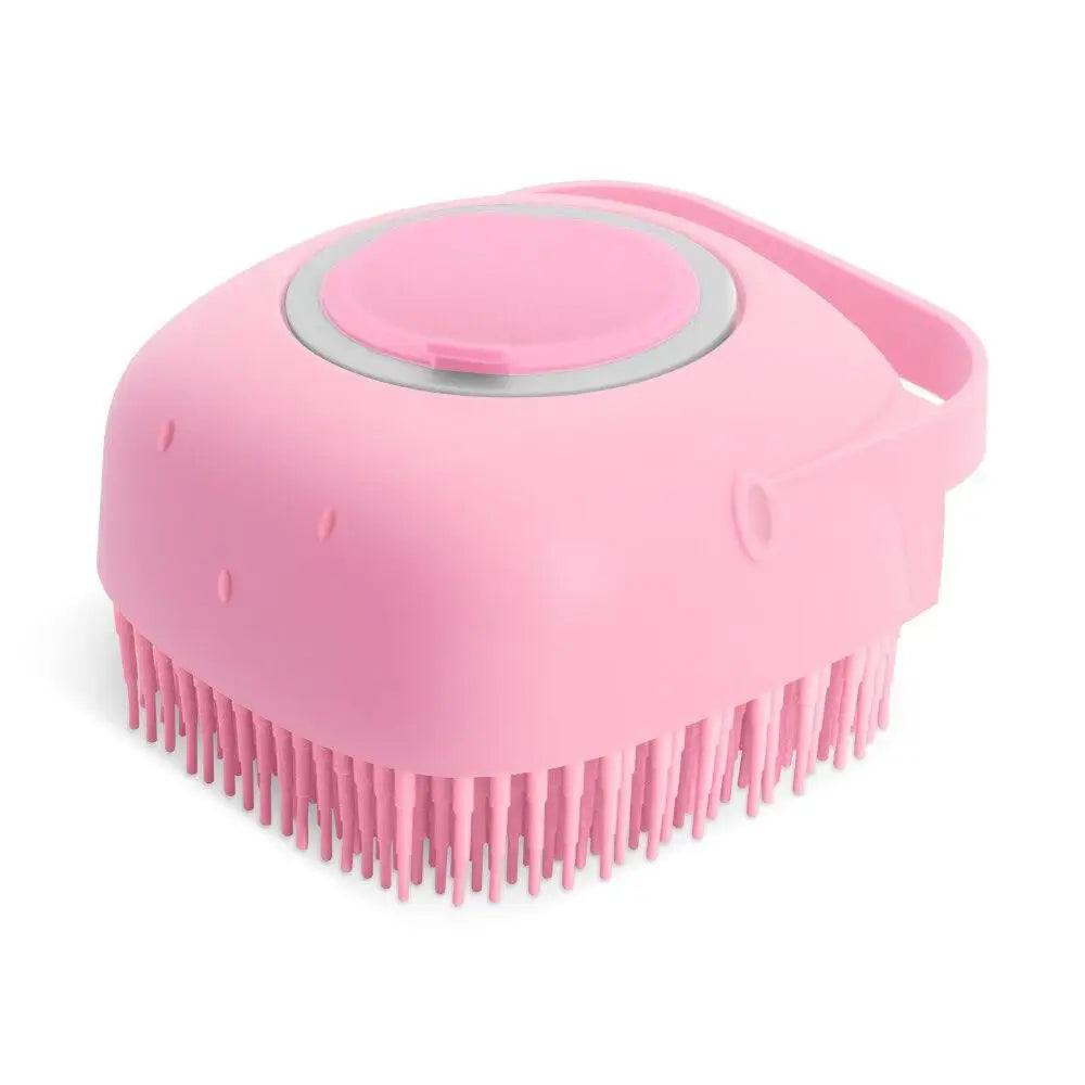 Pet Dog Shampoo Brush 2.7oz 80ml Cat Massage Comb Grooming Scrubber  for Bathing Short Hair Soft Silicone Rubber - Boutique Gadgets