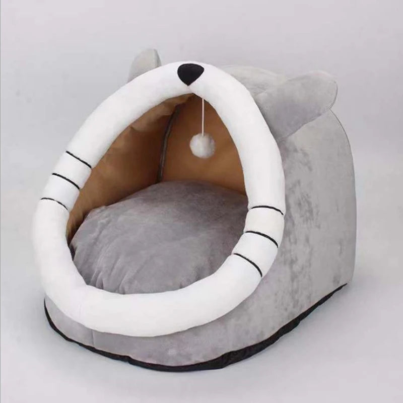 Deep Sleep Cat Bed Warm Pet Basket Cozy Cat House Kitten Lounger Cushion Cat Nesk Tent Very Soft Small Dog Mat Bag Cave Cats Bed Boutique Gadgets