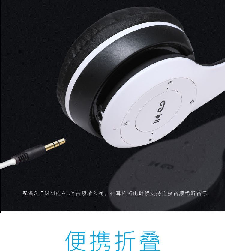 Stereo P47 Headset 5.0 Bluetooth Headset Folding Series Wireless Sports Game Headset for iPhone XiaoMi - Boutique Gadgets