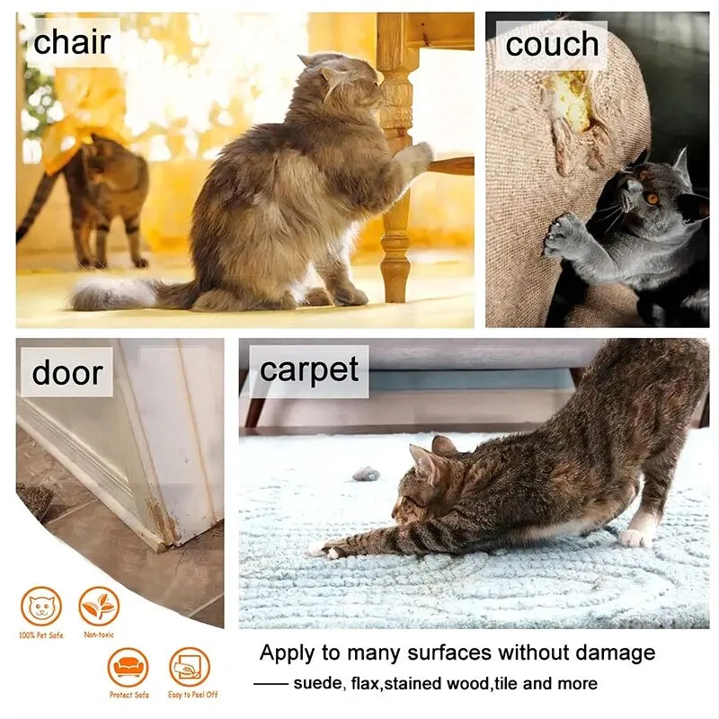 Cat Scratch Sofa Protection Pads Anti-cat Scratch Couch Guard Pads Stickers Self-adhesive Pet Furniture Protectors Cover Boutique Gadgets