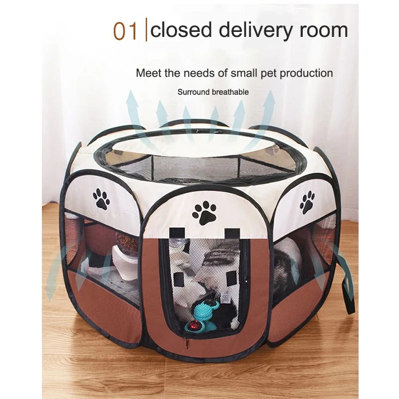 Portable Foldable Cat Tent Cat House Portable Folding Outdoor Travel Pet Tent Cat/Dog Cage Easy Operation Large Cat/Dog Fences Boutique Gadgets